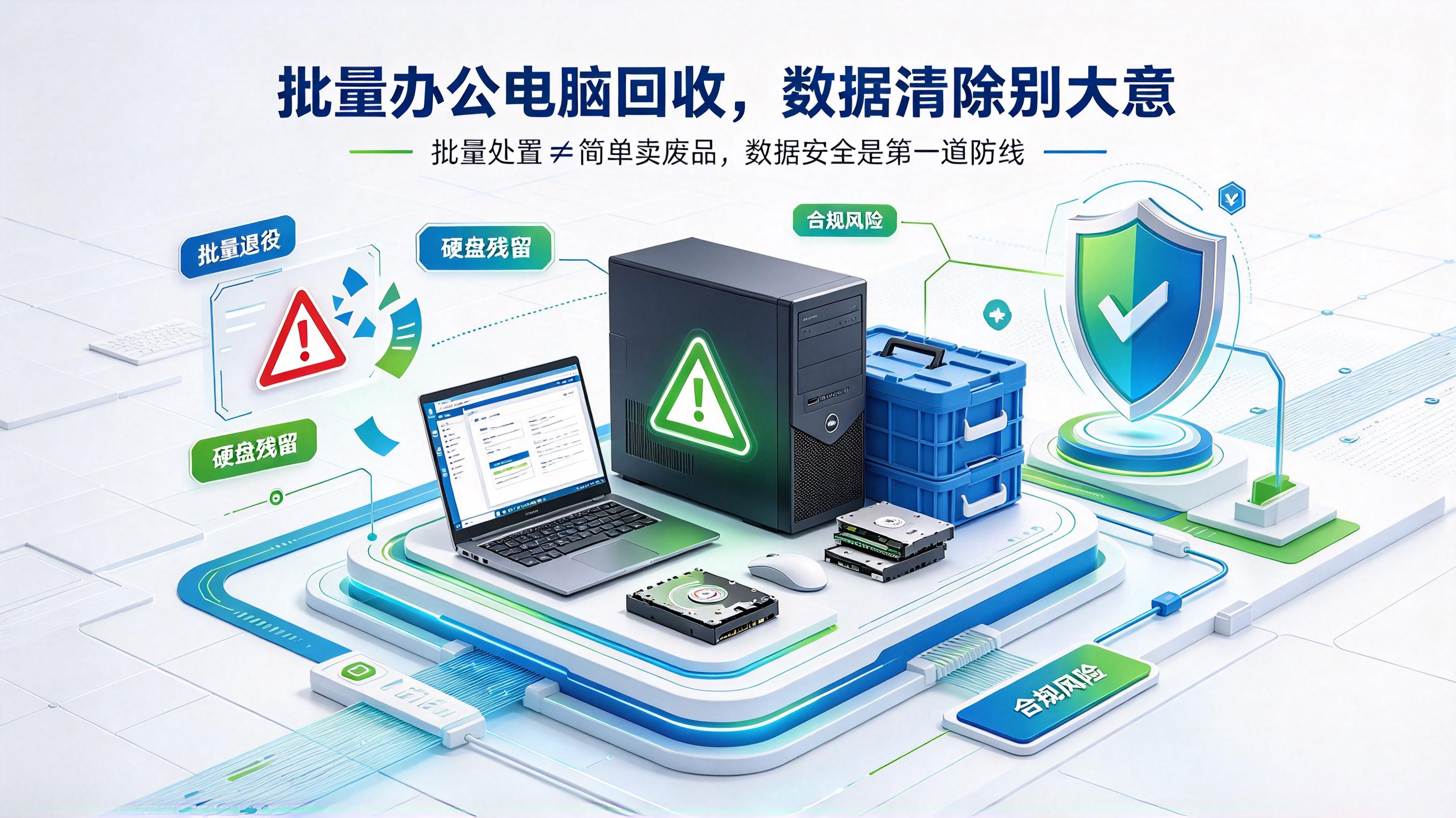 企业批量办公电脑回收，数据清除的常见踩坑点